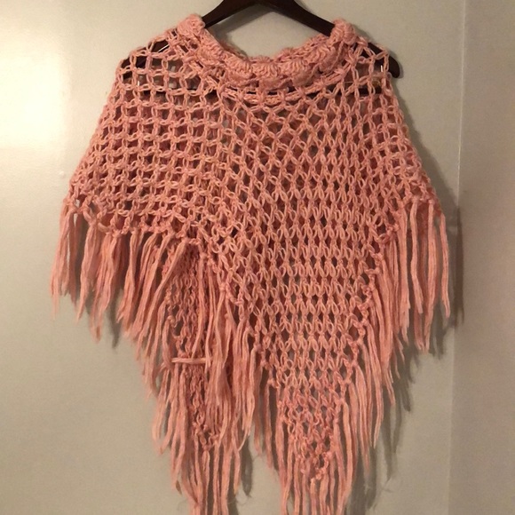 Arden B. Pink Knit Poncho - Picture 3 of 3